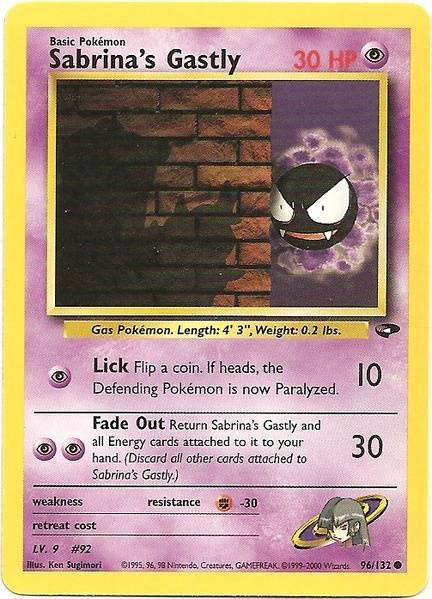 Sabrina's Gastly (96/132) [Gym Challenge Unlimited] | Golgari Games