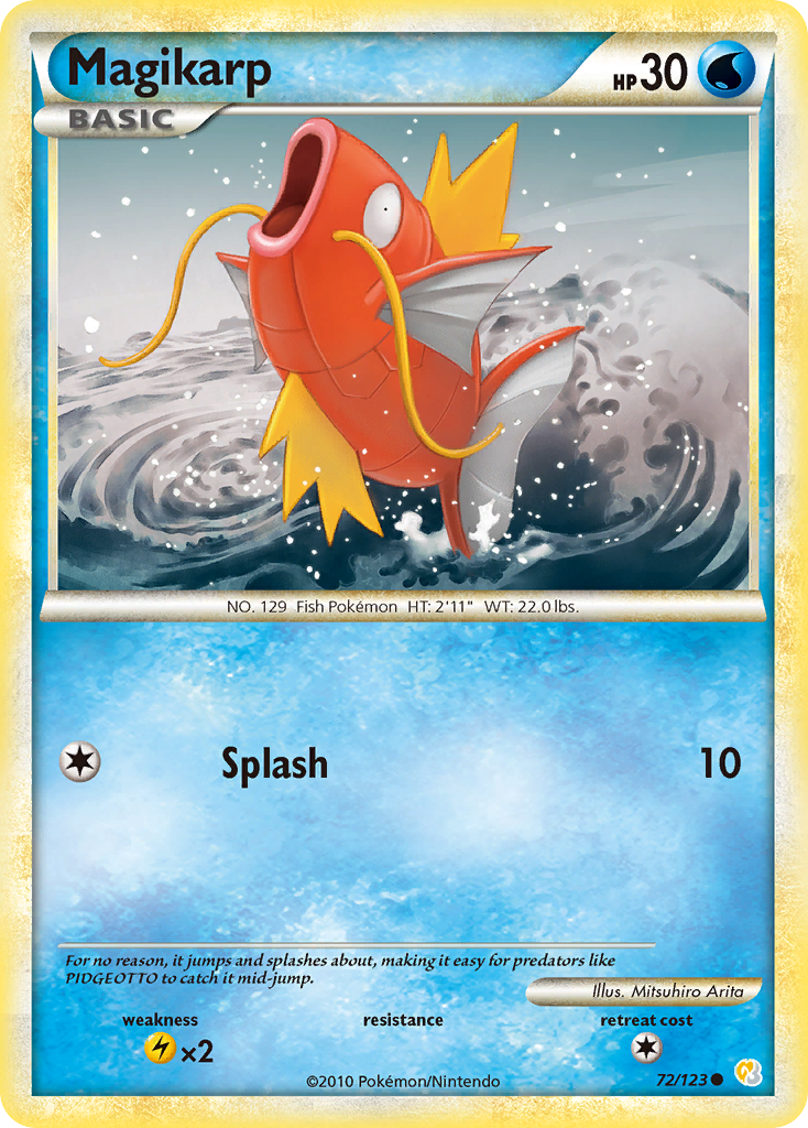 Magikarp (72/123) [HeartGold & SoulSilver: Base Set] | Golgari Games