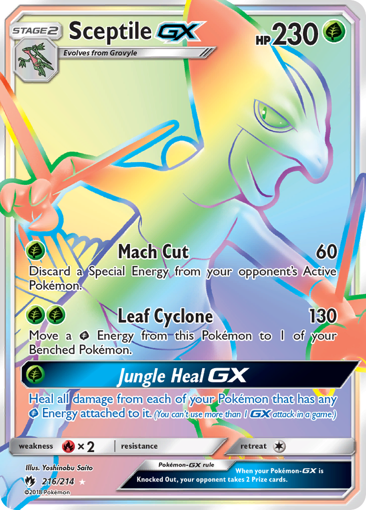 Sceptile GX (216/214) [Sun & Moon: Lost Thunder] | Golgari Games