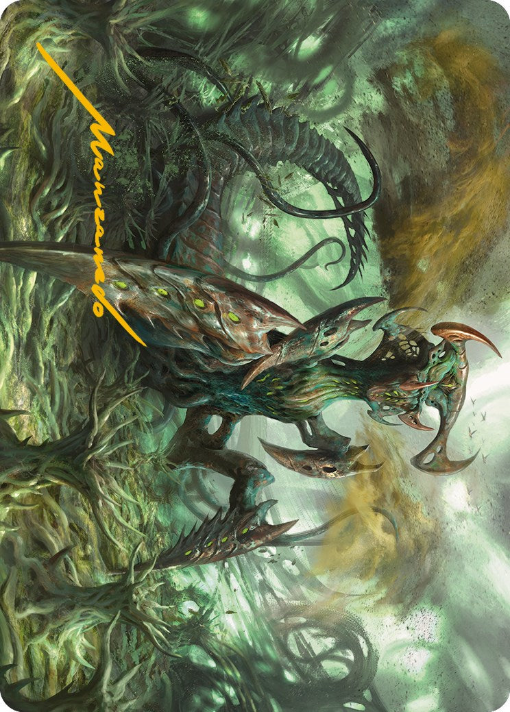 Zopandrel, Hunger Dominus Art Card (Gold-Stamped Signature) [Phyrexia: All Will Be One Art Series] | Golgari Games