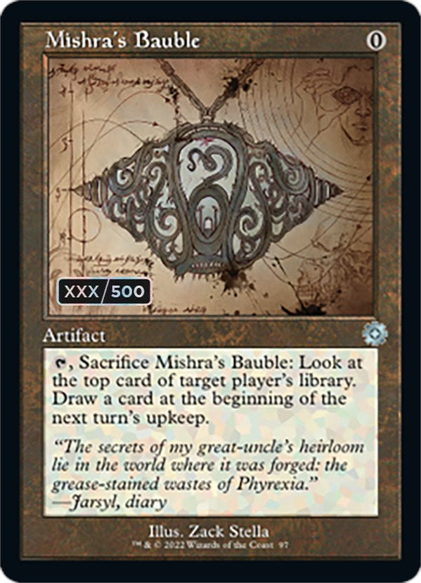 Mishra's Bauble (Retro Schematic) (Serial Numbered) [The Brothers' War Retro Artifacts] | Local Legends