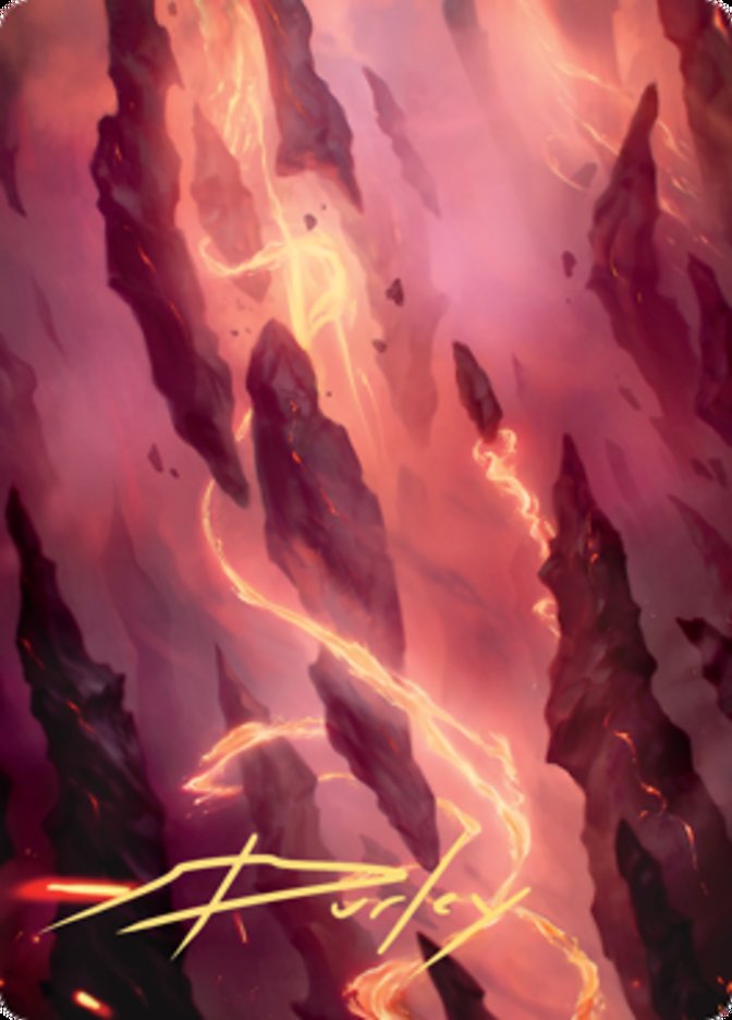 Mountain 1 Art Card (Gold-Stamped Signature) [Zendikar Rising Art Series] | Golgari Games