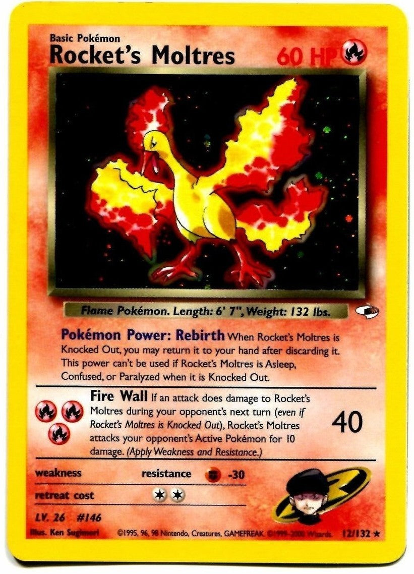 Rocket's Moltres (12/132) [Gym Heroes Unlimited] | Local Legends