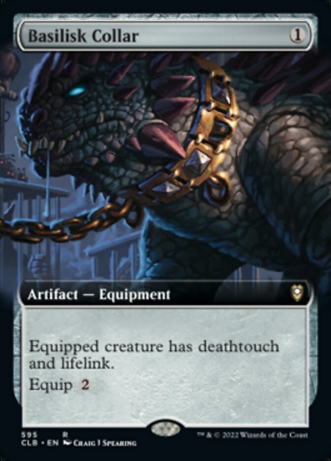 Basilisk Collar (Extended Art) [Commander Legends: Battle for Baldur's Gate] | Golgari Games