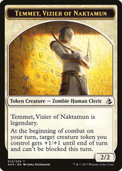 Temmet, Vizier of Naktamun // Zombie Double-sided Token [Amonkhet Tokens] | Golgari Games