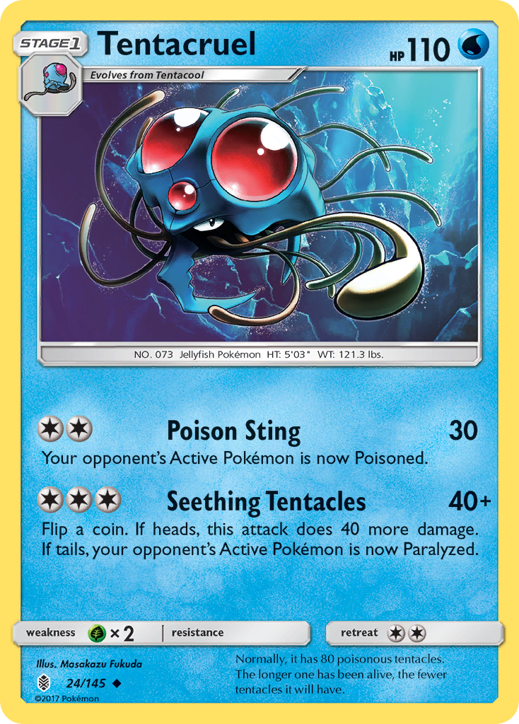 Tentacruel (24/145) [Sun & Moon: Guardians Rising] | Golgari Games