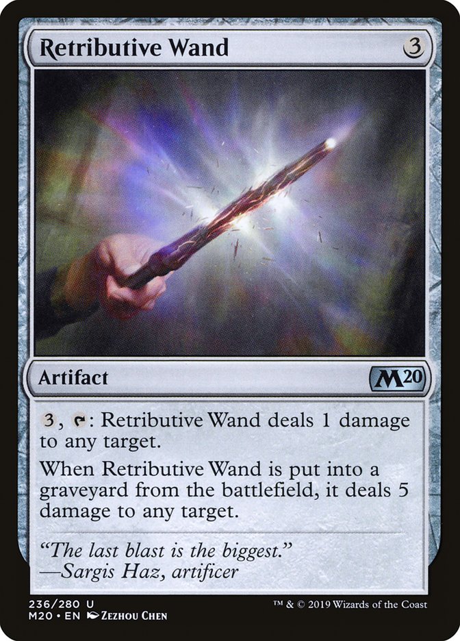 Retributive Wand [Core Set 2020] | Local Legends