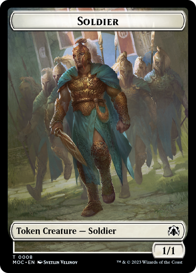 Vampire Knight // Soldier Double-Sided Token [March of the Machine Commander Tokens] | Golgari Games