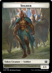 Vampire Knight // Soldier Double-Sided Token [March of the Machine Commander Tokens] | Golgari Games