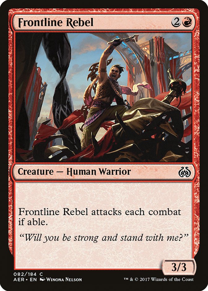 Frontline Rebel [Aether Revolt] | Golgari Games