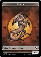 Goblin // Sliver Double-Sided Token [March of the Machine Commander Tokens] | Local Legends
