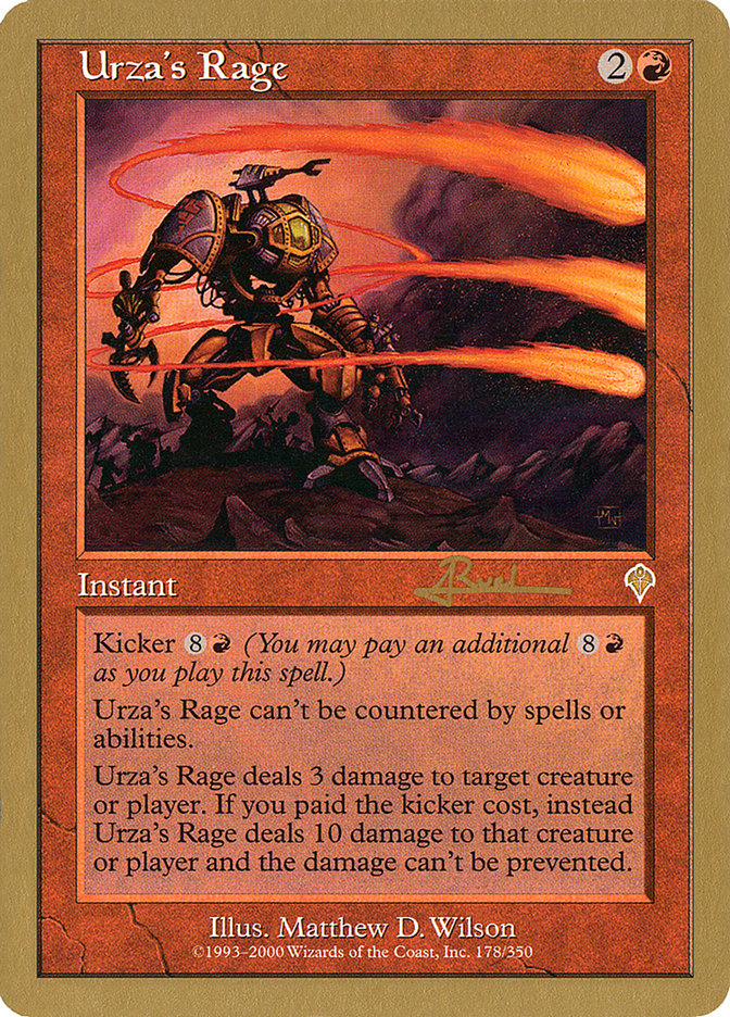 Urza's Rage (Antoine Ruel) [World Championship Decks 2001] | Golgari Games