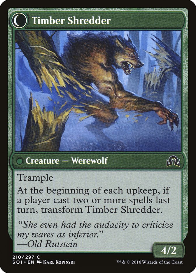 Hinterland Logger // Timber Shredder [Shadows over Innistrad] | Local Legends