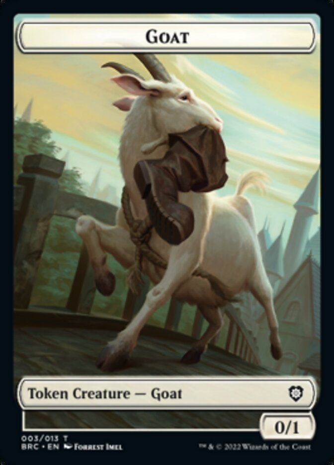 Construct (008) // Goat Double-Sided Token [The Brothers' War Commander Tokens] | Golgari Games