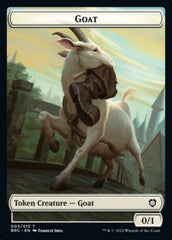 Construct (008) // Goat Double-Sided Token [The Brothers' War Commander Tokens] | Golgari Games