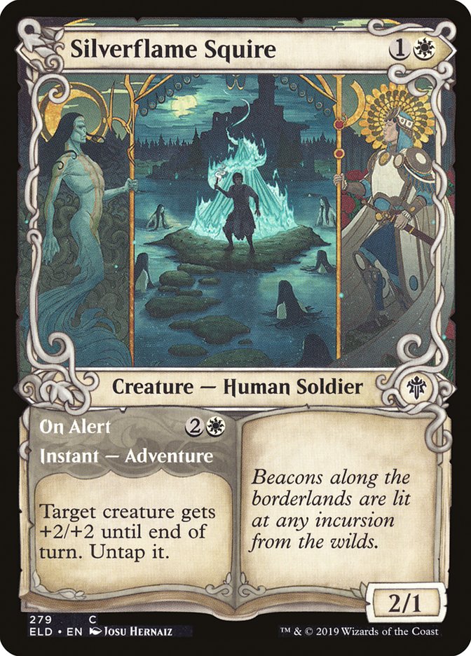 Silverflame Squire // On Alert (Showcase) [Throne of Eldraine] | Golgari Games