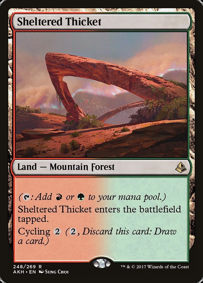 Sheltered Thicket [Amonkhet] | Local Legends