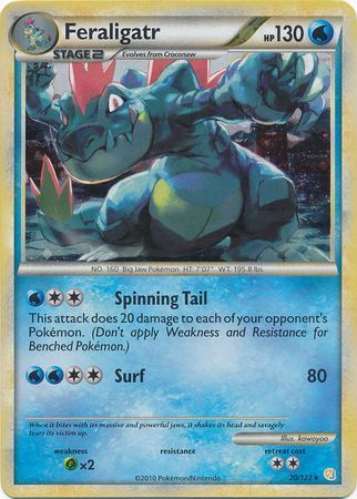 Feraligatr (20/123) (Cracked Ice Holo) [HeartGold & SoulSilver: Base Set] | Golgari Games