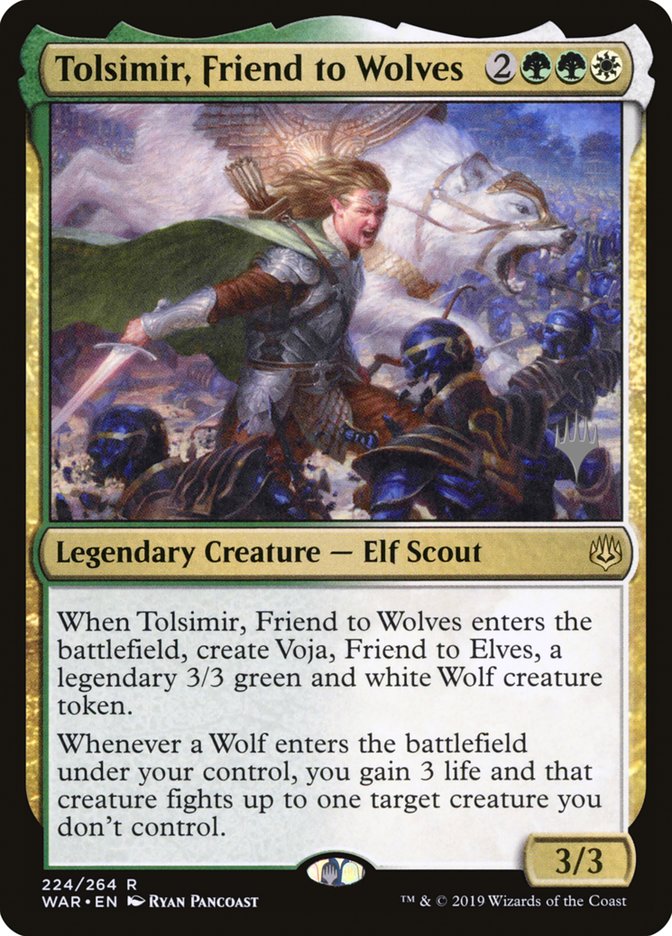 Tolsimir, Friend to Wolves (Promo Pack) [War of the Spark Promos] | Golgari Games