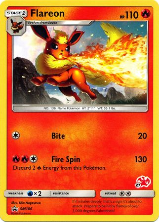 Flareon (SM186) (Charizard Stamp #27) [Battle Academy 2020] | Golgari Games