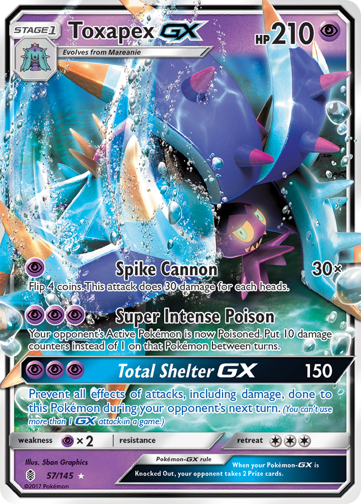 Toxapex GX (57/145) [Sun & Moon: Guardians Rising] | Golgari Games