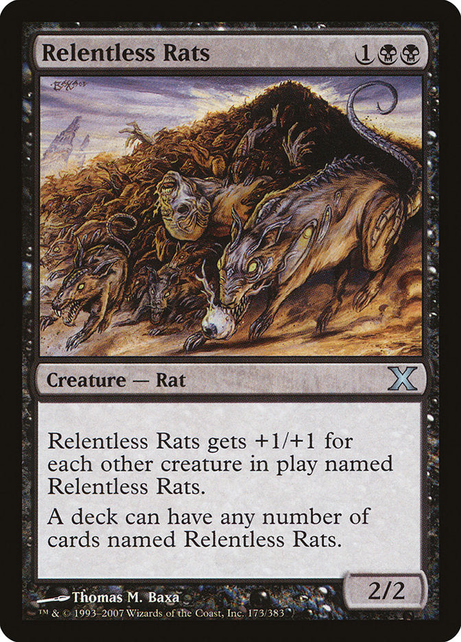 Relentless Rats [Tenth Edition] | Golgari Games