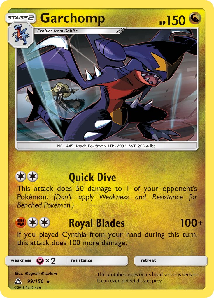 Garchomp (99/156) (Cracked Ice Holo) (Theme Deck Exclusive) [Sun & Moon: Ultra Prism] | Golgari Games