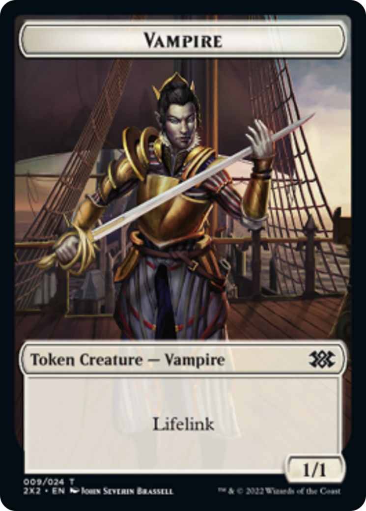 Saproling // Vampire Double-sided Token [Double Masters 2022 Tokens] | Golgari Games