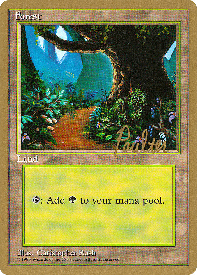 Forest (pp376) (Preston Poulter) [Pro Tour Collector Set] | Local Legends