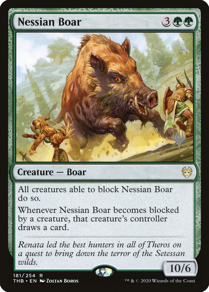 Nessian Boar (Promo Pack) [Theros Beyond Death Promos] | Golgari Games