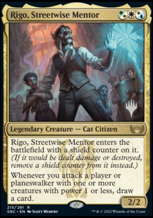 Rigo, Streetwise Mentor (Promo Pack) [Streets of New Capenna Promos] | Golgari Games