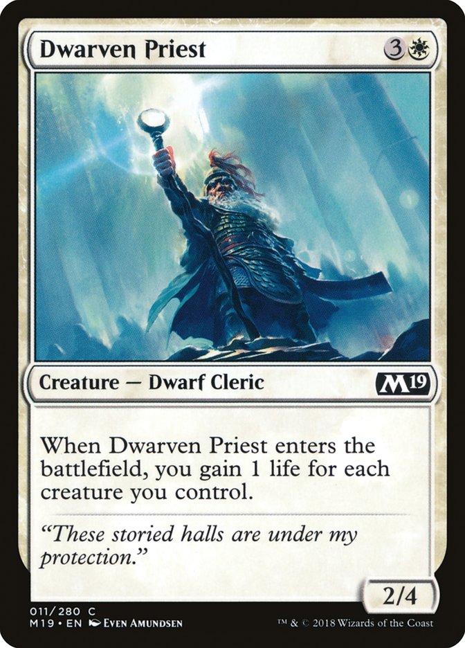 Dwarven Priest [Core Set 2019] | Golgari Games