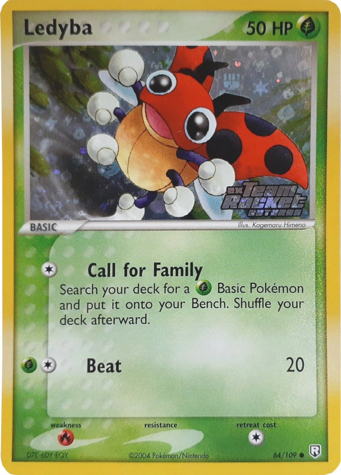 Ledyba (64/109) (Stamped) [EX: Team Rocket Returns] | Local Legends
