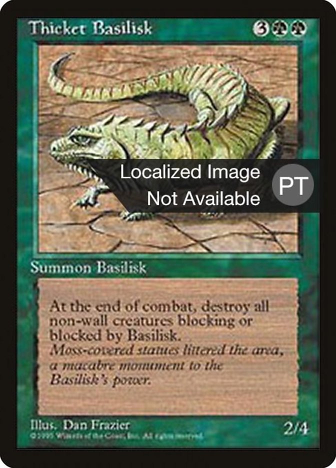 Thicket Basilisk [Fourth Edition (Foreign Black Border)] | Golgari Games