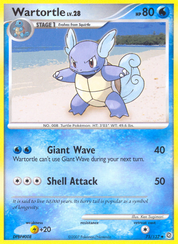 Wartortle (75/132) [Diamond & Pearl: Secret Wonders] | Golgari Games