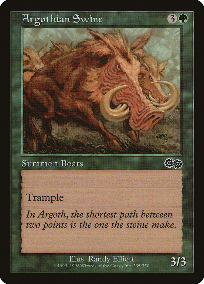 Argothian Swine [Urza's Saga] | Golgari Games