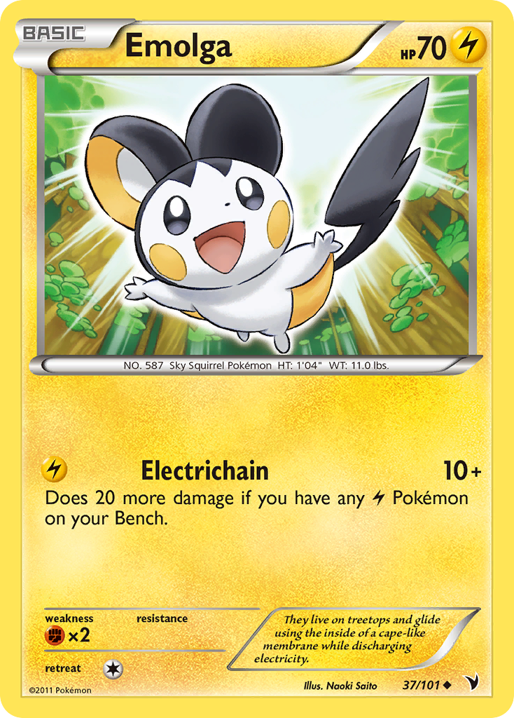 Emolga (37/101) [Black & White: Noble Victories] | Golgari Games