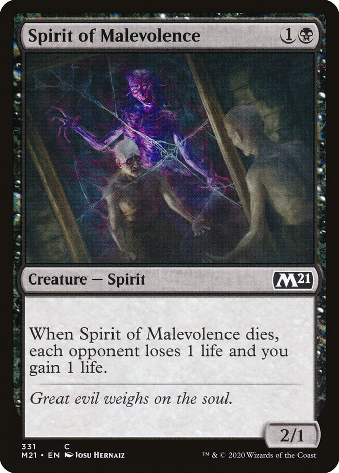 Spirit of Malevolence [Core Set 2021] | Golgari Games