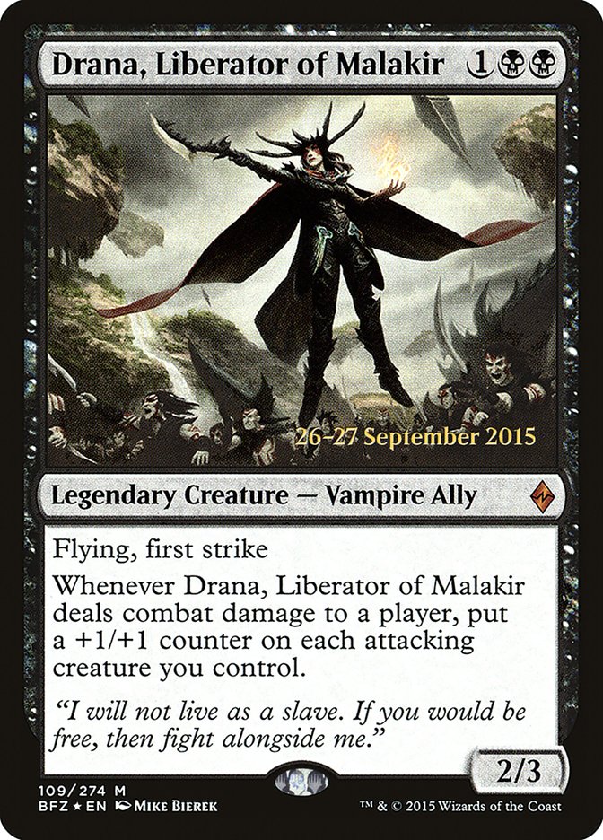 Drana, Liberator of Malakir [Battle for Zendikar Prerelease Promos] | Golgari Games