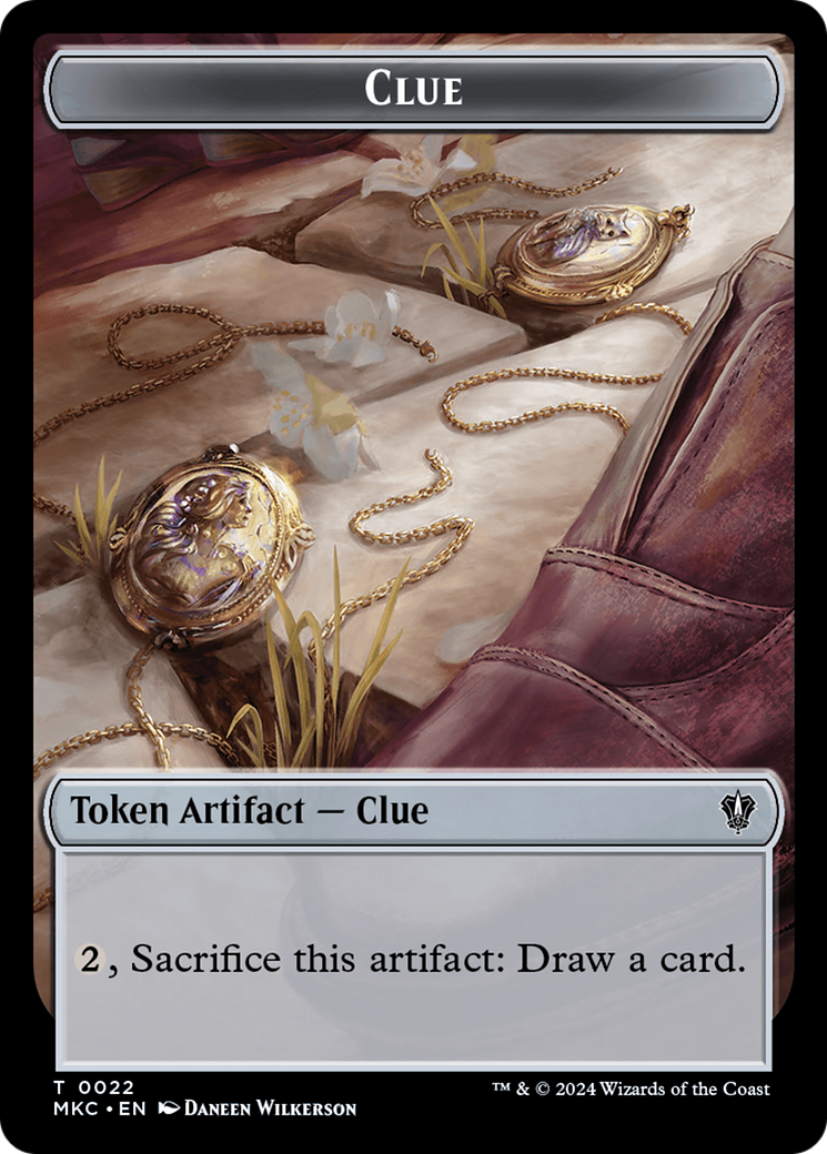 Clue // Food Double-Sided Token [Murders at Karlov Manor Commander Tokens] | Golgari Games