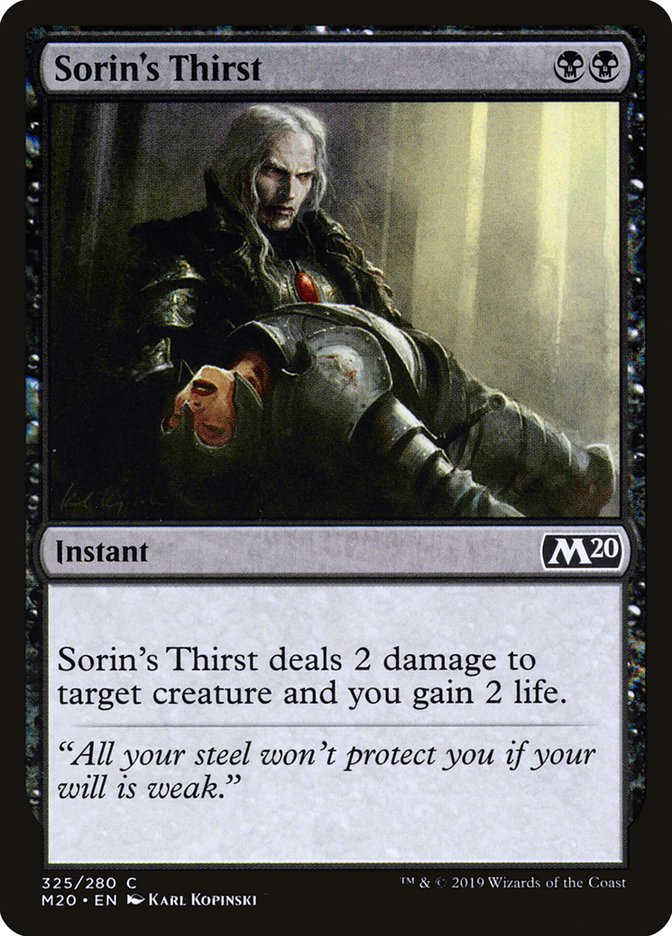 Sorin's Thirst [Core Set 2020] | Local Legends