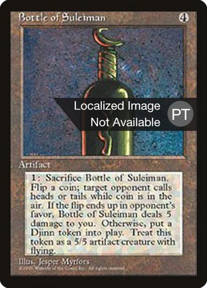 Bottle of Suleiman [Fourth Edition (Foreign Black Border)] | Golgari Games