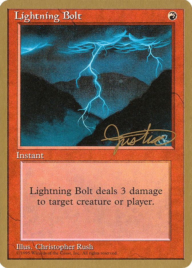 Lightning Bolt (Mark Justice) [Pro Tour Collector Set] | Local Legends