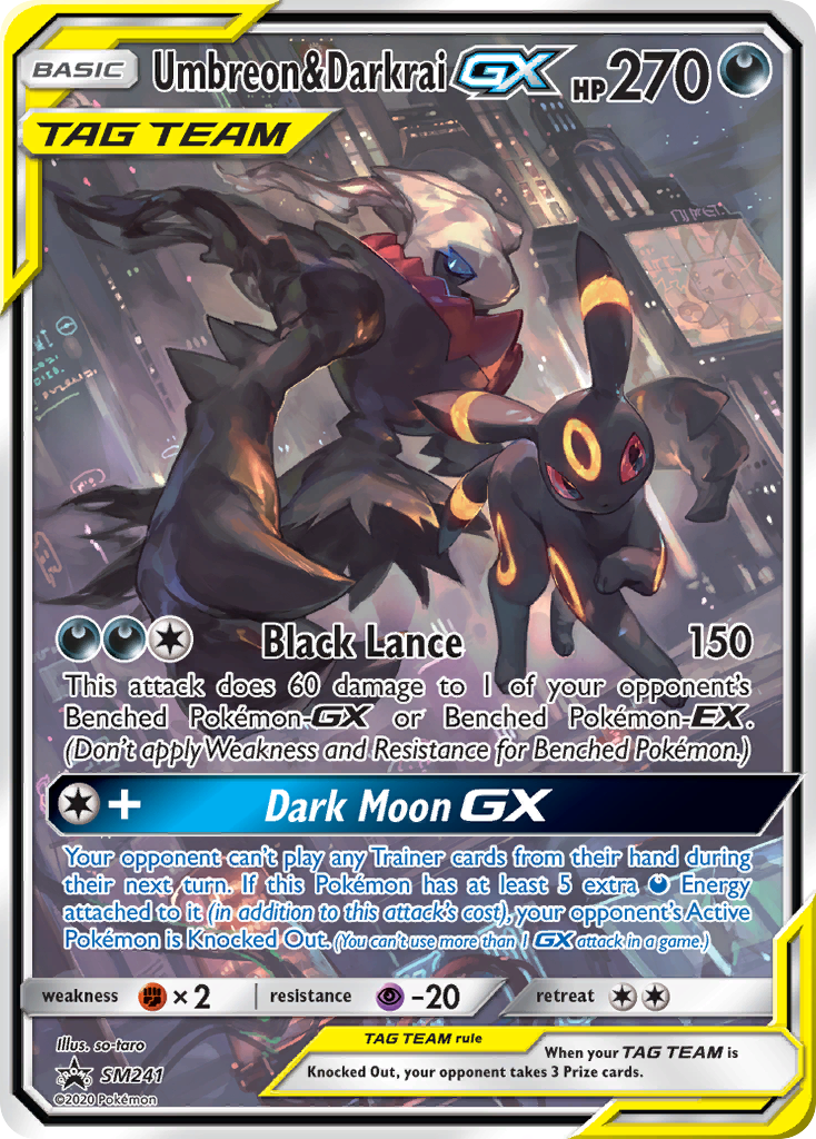 Umbreon & Darkrai GX (SM241) (Jumbo Card) [Sun & Moon: Black Star Promos] | Golgari Games