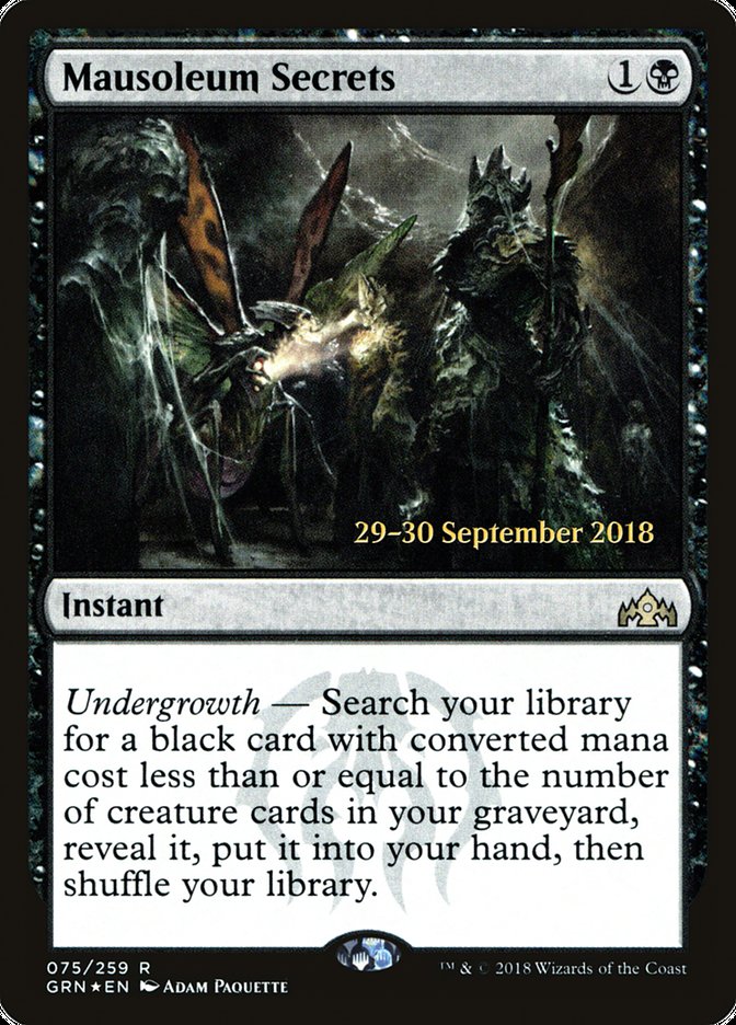 Mausoleum Secrets [Guilds of Ravnica Prerelease Promos] | Local Legends