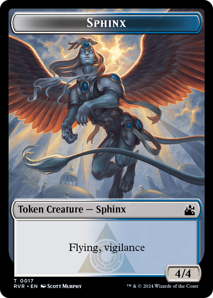 Bird // Sphinx Double-Sided Token [Ravnica Remastered Tokens] | Local Legends