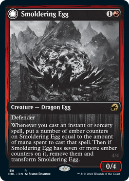 Smoldering Egg // Ashmouth Dragon [Innistrad: Double Feature] | Golgari Games