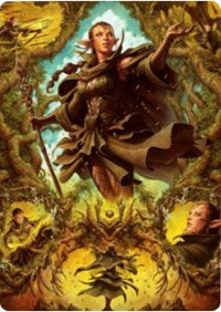 Nissa of Shadowed Boughs 2 Art Card [Zendikar Rising Art Series] | Golgari Games