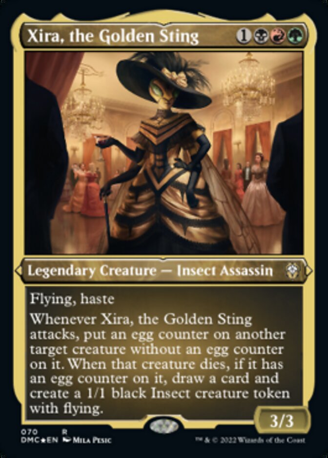 Xira, the Golden Sting (Foil Etched) [Dominaria United Commander] | Golgari Games