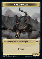 Cat Dragon // Spirit Double-sided Token [Double Masters 2022 Tokens] | Golgari Games